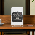 Acrylic Display Stand | 4x6 Inch | Clear Acrylic | Tabletop Display | Unisex | Personalized | Typography | Hand Gestures | Self-expression | Everyday | Humorous | Humorous K-pop - front - White - mockup 1