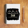 A5 Notepad | 120 Pages, Ruled/Unruled | 70 GSM Natural Shade Paper, 300 GSM Cover | Wire Bound | Everyday Use | Personalized | Typography | Hand Gestures | Self-expression | Everyday | Humorous | Humorous K-pop - front - White - mockup 1