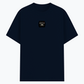 Basic T-Shirt | Unisex Fit XS-2XL | 180 GSM Poly-Cotton Blend | Soft Finish, Durable | Adults | Personalized | Typography | Hand Gestures | Self-expression | Everyday | Humorous | Humorous K-pop - front - Navy melange - mockup 1