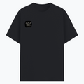 Basic T-Shirt | Unisex Fit XS-2XL | 180 GSM Poly-Cotton Blend | Soft Finish, Durable | Adults | Personalized | Typography | Hand Gestures | Self-expression | Everyday | Humorous | Humorous K-pop - right pocket - Black melange - mockup 4