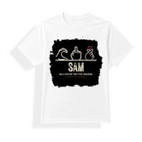 Unisex Jersey T-Shirt | Adults | Polyester Honeycomb Mesh | Breathable, Quick-Dry | Unisex Fit | Personalized | Typography | Hand Gestures | Self-expression | Everyday | Humorous | Humorous K-pop