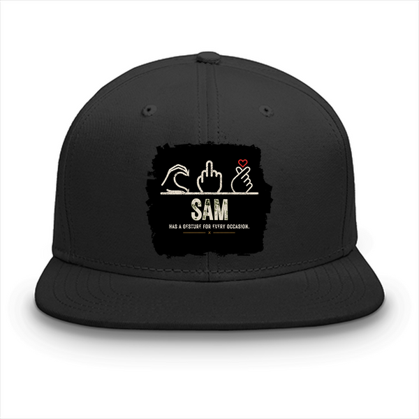Classic Snapback Cap | Adjustable Fit, One Size | Heavy Cotton | Structured, Flat Brim | Unisex Adult | Personalized | Typography | Hand Gestures | Self-expression | Everyday | Humorous | Humorous K-pop