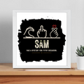 Framed Poster | Multiple Sizes & Colors | 300 GSM Art Paper, 1-inch Laminated Frame | Fade-Proof, Ready to Hang | Unisex | Personalized | Typography | Hand Gestures | Self-expression | Everyday | Humorous | Humorous K-pop - front_14x14In - 14x14In - mockup 9