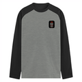Male Raglan T-Shirt | Men's Regular Fit | 180 GSM Bio-Washed Fabric | Double Stitched, Ribbed Neck | Personalized | Typography | Humor | Friendship | Everyday | Humorous - right pocket - mockup 4