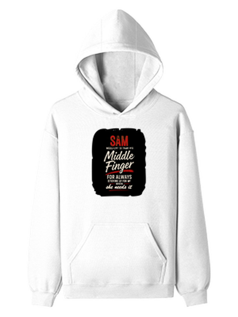 Pullover Hoodie | Unisex Regular Fit | Cotton Blend Tri-Layer | All-Season Comfort, Ribbed Cuffs | Adults | Personalized | Typography | Humor | Friendship | Everyday | Humorous - front - White - mockup 1