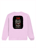 Oversized Sweatshirt | Relaxed Fit Unisex | 90% Cotton 10% Polyester 400 GSM | Pre-Shrunk Drop Shoulder | Unisex | Personalized | Typography | Humor | Friendship | Everyday | Humorous - back - Light Baby Pink - mockup 2