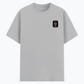 Basic T-Shirt | Unisex Fit XS-2XL | 180 GSM Poly-Cotton Blend | Soft Finish, Durable | Adults | Personalized | Typography | Humor | Friendship | Everyday | Humorous - left pocket - Grey Melange - mockup 3