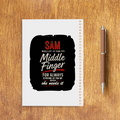 Sketchbook | A5 Size | 140 GSM Paper | Spiral Bound | Unisex | Personalized | Typography | Humor | Friendship | Everyday | Humorous - back - White - mockup 2