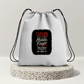 Drawstring Bag | 280 GSM | Durable Cotton | Secure Closure | Unisex | Personalized | Typography | Humor | Friendship | Everyday | Humorous - front - mockup 1