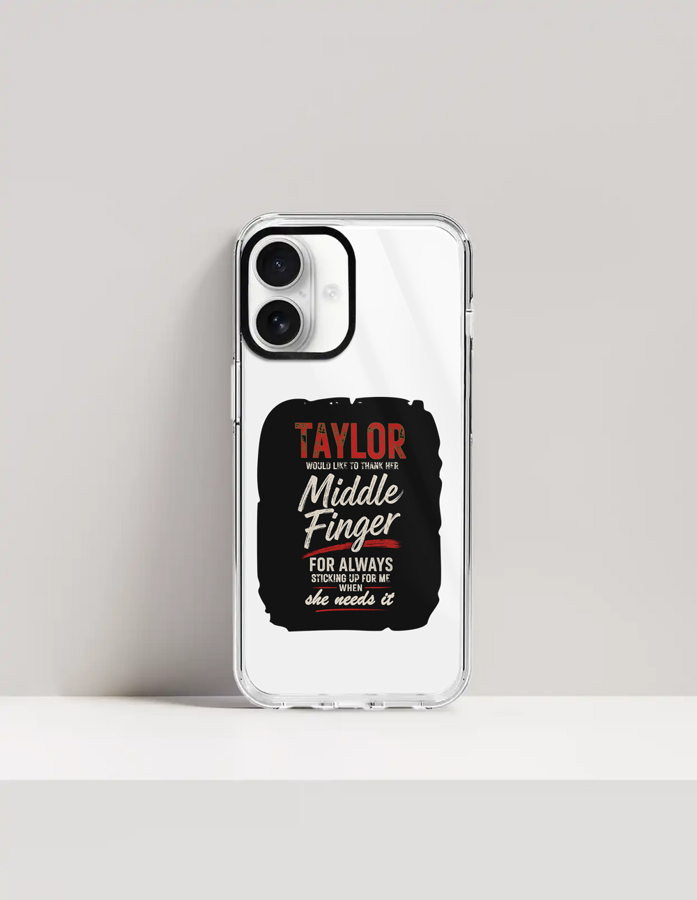 iPhone Glass Case | For Various iPhone Models | Tempered Glass & TPU | Hybrid Protection, Wireless Charging | Unisex | Personalized | Typography | Humor | Friendship | Everyday | Humorous - front_16 - 16 - mockup 4