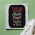 Cloth Napkin | Standard Dining Size | 100% Polyester | Soft, Durable, Hemmed | Unisex | Personalized | Typography | Humor | Friendship | Everyday | Humorous - front - White - mockup 1