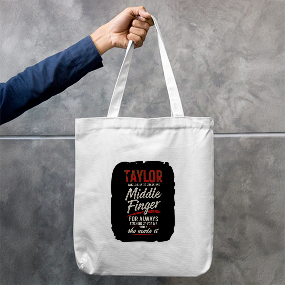 Tote Bag Zipper | Unisex | 100% Cotton Canvas | Zipper Closure, Long Handles | Everyday Use | Personalized | Typography | Humor | Friendship | Everyday | Humorous - front - mockup 1