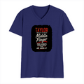 Men's V-Neck T-Shirt | Regular Fit | 180 GSM Bio-Washed Cotton | Durable Double-Stitched Seams | Everyday Wear | Personalized | Typography | Humor | Friendship | Everyday | Humorous - front - Royal Blue - mockup 1