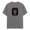 Male Classic Crew T-Shirt | Men's Regular Fit | 180 GSM Bio-Washed Cotton | Pre-Shrunk, Double-Stitched | Personalized | Typography | Humor | Friendship | Everyday | Humorous - back - Charcoal Melange - mockup 2