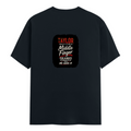 Male Classic Crew T-Shirt | Men's Regular Fit | 180 GSM Bio-Washed Cotton | Pre-Shrunk, Double-Stitched | Personalized | Typography | Humor | Friendship | Everyday | Humorous - back - Navy Blue - mockup 2