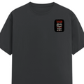 Male Classic Crew T-Shirt | Men's Regular Fit | 180 GSM Bio-Washed Cotton | Pre-Shrunk, Double-Stitched | Personalized | Typography | Humor | Friendship | Everyday | Humorous - left pocket - Steel Grey - mockup 3