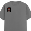 Male Classic Crew T-Shirt | Men's Regular Fit | 180 GSM Bio-Washed Cotton | Pre-Shrunk, Double-Stitched | Personalized | Typography | Humor | Friendship | Everyday | Humorous - right pocket - Charcoal Melange - mockup 4