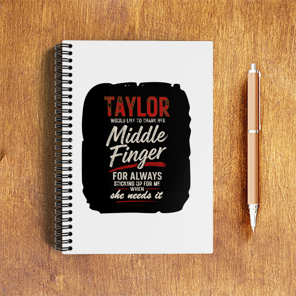 A5 Notepad | 120 Pages, Ruled/Unruled | 70 GSM Natural Shade Paper, 300 GSM Cover | Wire Bound | Everyday Use | Personalized | Typography | Humor | Friendship | Everyday | Humorous - front - White - mockup 1