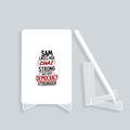 Acrylic Display Stand | 4x6 Inch | Clear Acrylic | Tabletop Display | Unisex | Personalized | Typography | Democracy | Strength | Self-purchase | Assertive - front_2 - White - mockup 2