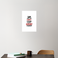 Acrylic Poster | Glossy 3mm Acrylic | Stick-On Wall Decor | Frameless | Unisex | Personalized | Typography | Democracy | Strength | Self-purchase | Assertive - front_6 - A4 Poster - White - mockup 6