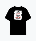 Cotton Stretch T-Shirt | Unisex Fit | 95% Cotton 5% Spandex | Breathable Flexible Durable | Adults | Personalized | Typography | Democracy | Strength | Self-purchase | Assertive - back - Black - mockup 2