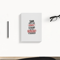Daily Planner | 3-Month Undated | Soft-Bound | 204 Pages, Dotted Notes | Unisex Adult | Personalized | Typography | Democracy | Strength | Self-purchase | Assertive - back - White - mockup 2