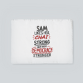 Placemat | Standard Dining | 100% Polyester | Durable, Fade-Proof, Soft | Unisex | Personalized | Typography | Democracy | Strength | Self-purchase | Assertive - front_2 - White - mockup 2