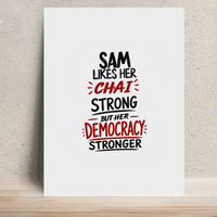 Metal Posters | 8x11.7 & 11.7x15.7 Inches | 1mm Thick Metal | Magnetic Mount | Waterproof | Glossy Finish | Home Decor | Personalized | Typography | Democracy | Strength | Self-purchase | Assertive