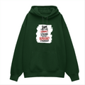 Oversized Hoodie | Relaxed Fit Unisex | 400 GSM Cotton Blend | Pre-Shrunk Warmth & Comfort | Adults | Personalized | Typography | Democracy | Strength | Self-purchase | Assertive - front - Bottle Green - mockup 1