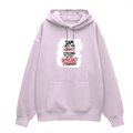 Oversized Hoodie | Relaxed Fit Unisex | 400 GSM Cotton Blend | Pre-Shrunk Warmth & Comfort | Adults | Personalized | Typography | Democracy | Strength | Self-purchase | Assertive - front - Light Baby Pink - mockup 1