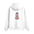 Oversized Hoodie | Relaxed Fit Unisex | 400 GSM Cotton Blend | Pre-Shrunk Warmth & Comfort | Adults | Personalized | Typography | Democracy | Strength | Self-purchase | Assertive - back - White - mockup 2