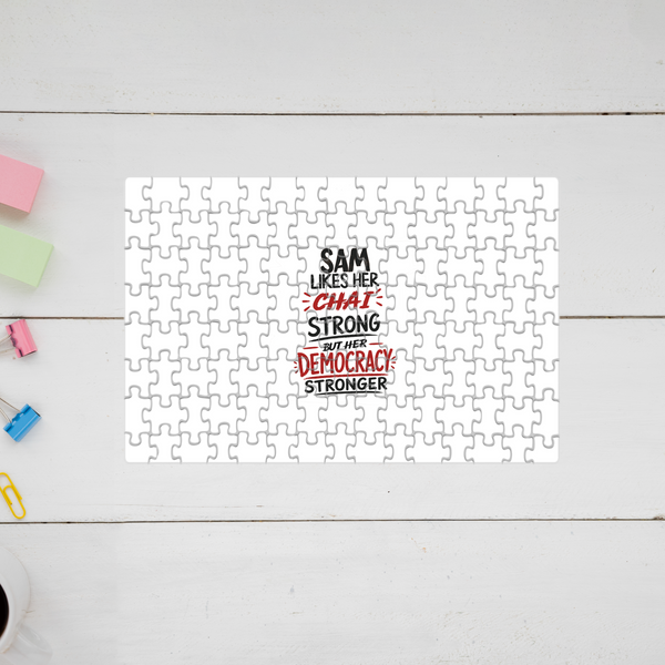 Jigsaw Puzzle | 120 Pieces A4 Size | Recycled Paper Semi-Glossy Finish | Fade-Proof Engaging Entertainment | Unisex | Personalized | Typography | Democracy | Strength | Self-purchase | Assertive