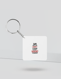 Keychain | Rectangle Square Slim | Durable Acrylic | Fade-Proof Glossy Finish | Unisex | Personalized | Typography | Democracy | Strength | Self-purchase | Assertive