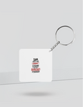 Keychain | Rectangle Square Slim | Durable Acrylic | Fade-Proof Glossy Finish | Unisex | Personalized | Typography | Democracy | Strength | Self-purchase | Assertive - back_Square - White - mockup 2