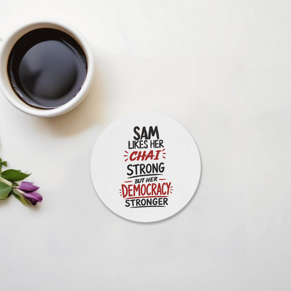 Acrylic Coaster | Square & Round Shapes | Durable Acrylic | Glossy Finish Surface Protection | Unisex | Personalized | Typography | Democracy | Strength | Self-purchase | Assertive