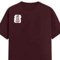 Female Classic Crew T-Shirt | Regular Fit | 180 GSM Bio-Washed Cotton Blend | Pre-Shrunk, Double-Stitched | Women | Personalized | Typography | Democracy | Strength | Self-purchase | Assertive - right pocket - Maroon - mockup 4