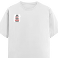 Female Classic Crew T-Shirt | Regular Fit | 180 GSM Bio-Washed Cotton Blend | Pre-Shrunk, Double-Stitched | Women | Personalized | Typography | Democracy | Strength | Self-purchase | Assertive - right pocket - White - mockup 4