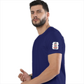 Female Classic Crew T-Shirt | Regular Fit | 180 GSM Bio-Washed Cotton Blend | Pre-Shrunk, Double-Stitched | Women | Personalized | Typography | Democracy | Strength | Self-purchase | Assertive - left sleeve - Royal Blue - mockup 5