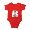 Baby Romper | 0-12 Months | 180 GSM Bio-Washed Cotton | Double-Stitched, Pre-Shrunk | Unisex | Personalized | Typography | Democracy | Strength | Self-purchase | Assertive - front - Red - mockup 1