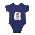 Baby Romper | 0-12 Months | 180 GSM Bio-Washed Cotton | Double-Stitched, Pre-Shrunk | Unisex | Personalized | Typography | Democracy | Strength | Self-purchase | Assertive - back - Royal Blue - mockup 2