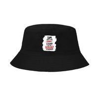 Classic Bucket Hat | Unisex Adults | Heavy Cotton | Wide Brim Sun Protection | Comfortable Fit | Personalized | Typography | Democracy | Strength | Self-purchase | Assertive