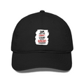 Classic Baseball Cap | Universal Fit | Drill Cotton | Breathable Sun Protection | Unisex | Personalized | Typography | Democracy | Strength | Self-purchase | Assertive - front - Black - mockup 1
