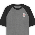 Unisex Oversized Raglan T-Shirt | Relaxed Fit | 180 GSM Bio-Washed Cotton | Two-Tone Style | Pre-Shrunk Comfort | Personalized | Typography | Democracy | Strength | Self-purchase | Assertive - left pocket - mockup 3