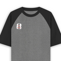 Unisex Oversized Raglan T-Shirt | Relaxed Fit | 180 GSM Bio-Washed Cotton | Two-Tone Style | Pre-Shrunk Comfort | Personalized | Typography | Democracy | Strength | Self-purchase | Assertive - right pocket - mockup 4