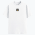 Basic T-Shirt | Unisex Fit XS-2XL | Poly-Cotton Blend 180 GSM | Soft Finish, Durable Stitching | Adults | Personalized | Typography | Self-improvement | Perseverance | Everyday | Empowering | Strong Until The End - front - White - mockup 1