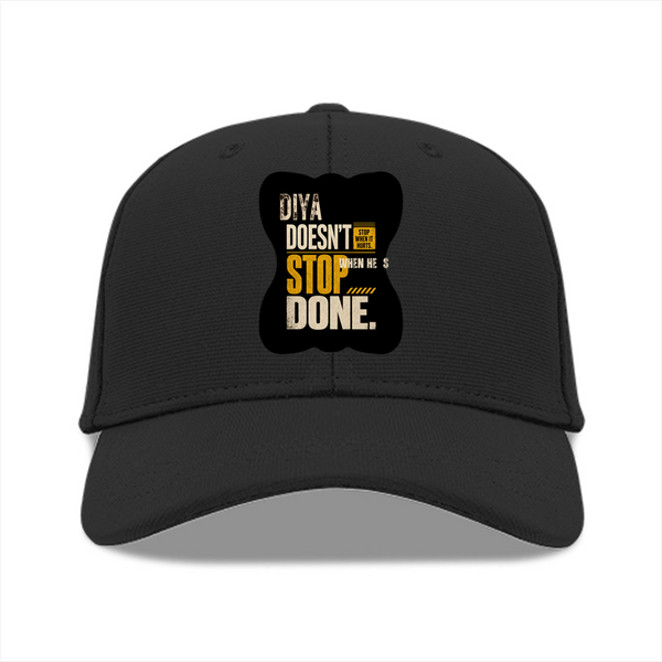 Baseball Ottoman Cap | Universal Fit | Ottoman Fabric | Adjustable Strap, Structured Design | Unisex Adult | Personalized | Typography | Self-improvement | Perseverance | Everyday | Empowering | Strong Until The End