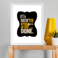Framed Poster | Multiple Sizes | 300 GSM Art Paper | Laminated | Fade-Proof | Home Decor | Personalized | Typography | Self-improvement | Perseverance | Everyday | Empowering | Strong Until The End - front_11x14In - 11x14In - mockup 4