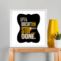 Framed Poster | Multiple Sizes | 300 GSM Art Paper | Laminated | Fade-Proof | Home Decor | Personalized | Typography | Self-improvement | Perseverance | Everyday | Empowering | Strong Until The End - front_12x12In - 12x12In - mockup 5
