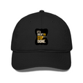 Classic Baseball Cap | Universal Fit | Drill Cotton | Breathable Sun Protection | Unisex | Personalized | Typography | Self-improvement | Perseverance | Everyday | Empowering | Strong Until The End - front - Black - mockup 1