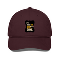 Classic Baseball Cap | Universal Fit | Drill Cotton | Breathable Sun Protection | Unisex | Personalized | Typography | Self-improvement | Perseverance | Everyday | Empowering | Strong Until The End - front - Maroon - mockup 1
